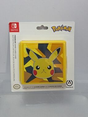 Pikachu Pokemon Game Card Case for Switch PowerA 12 Game Capacity Sealed (E2)
